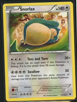 Snorlax 77/124 Rare Fates Collide Pokemon Near Mint - Image 1