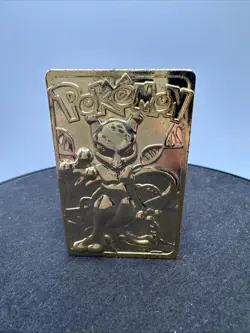 Pokemon Gold Plated Mewtwo Trading Card 1999 - Image 2
