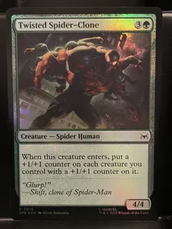 Twisted Spider-Clone FOIL #19 NM/M MTG Spiderman Eternal Magic Card - Image 1