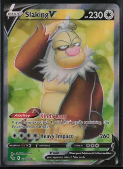 Slaking V 077/078 Ultra Rare Pokemon GO Pokemon Holo Near Mint - Image 1