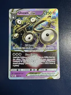 Unown VSTAR 066/195 Holo - Pokemon Silver Tempest NM - Image 1