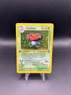 Pokemon Vileplume 1st Edition Jungle Holo Rare 15/64 English 1999 - MP - Image 1