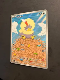 2025 Pokemon Rufflet 154 /132 S&V Black Bolt Illustration Rare Full Art Holo 001 - Image 2