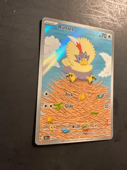 2025 Pokemon Rufflet 154 /132 S&V Black Bolt Illustration Rare Full Art Holo 001 - Image 3