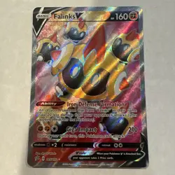 Falinks V 185/192 Ultra Rare Rebel Clash Pokemon Holo Near Mint - Image 1