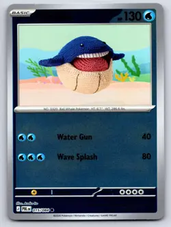 Wailmer 015/084 Common Pitch Black Pokemon Reverse Holo Near Mint - Image 1