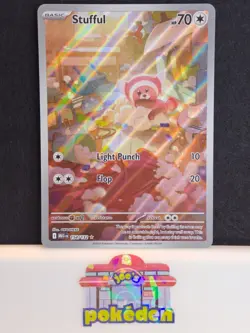 Stufful 154/132 Me01: Mega Evolution Illustration Rare Pokemon TCG NM/MT - Image 1