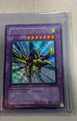 YUGIOH GAIA THE DRAGON CHAMPION SECRET RARE NEAR MINT LOB-125 - Image 1