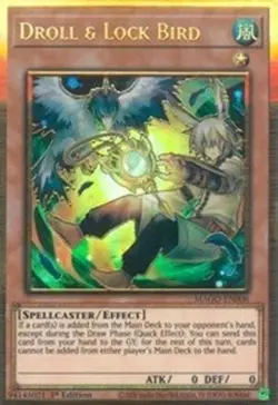 Yugioh - Droll & Lock Bird (Premium Gold Rare) (1st Edition) - MAGO-EN006 (P) - Image 1