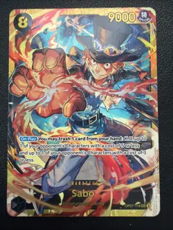 One Piece CCG Sabo Secret Rare Card OP07-118 500 Years - Image 1