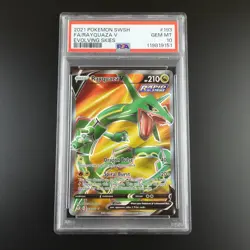 PSA 10 Rayquaza V 193/203 Pokemon Evolving Skies Graded Card - Image 1