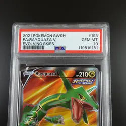 PSA 10 Rayquaza V 193/203 Pokemon Evolving Skies Graded Card - Image 2