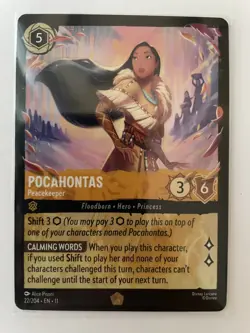 Disney Lorcana TCG: Pocahontas - Peacekeeper Legendary 22/204 EN 11 - Image 1