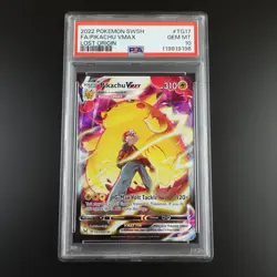 PSA 10 Pikachu Vmax TG17/TG30 Pokemon Lost Origin Holo Full Art Graded Card - Image 1