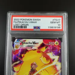 PSA 10 Pikachu Vmax TG17/TG30 Pokemon Lost Origin Holo Full Art Graded Card - Image 2