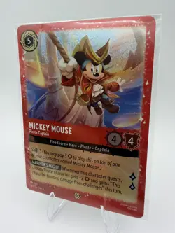 Disney Lorcana Mickey Mouse Pirate Captain 18/P2 Promo New Sealed - Image 2
