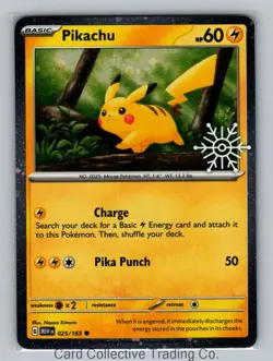 Pikachu - (Holiday Calendar) Common Miscellaneous Cards & Products 025/165 NM Ho - Image 1