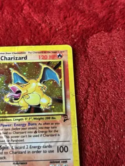 Charizard 004/130 Base Set 2 Holo 1999 Wotc Pokemon Card Damaged - Image 2
