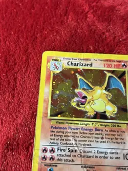 Charizard 004/130 Base Set 2 Holo 1999 Wotc Pokemon Card Damaged - Image 3