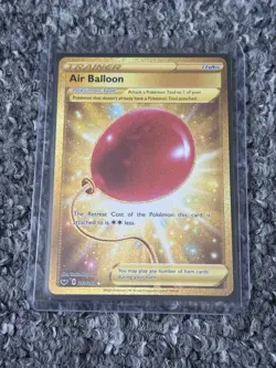 Pokemon TCG Air Balloon Card 213/202 SWSH 2020 Secret Rare Gold Holo Near Mint - Image 1