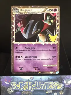 Pokemon Card Dragapult SWSH132 STANDARD Holo Black Star Promo Celebrations L/P - Image 1