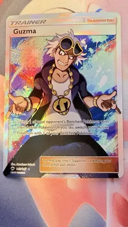 Guzma 143/147 Burning Shadows NM Full Art Ultra Rare Pokemon Card - Image 3