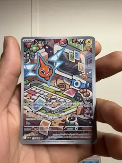 Pokemon TCG Rotom 197/182 Destined Rivals Full Art Holo Card with Illustration - Image 1