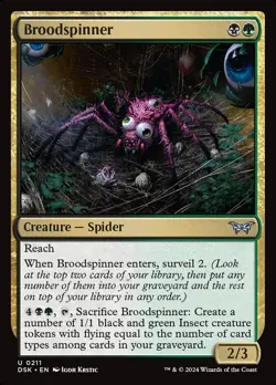 Broodspinner 0211 Uncommon Foil Duskmourn MTG Near Mint - Image 1