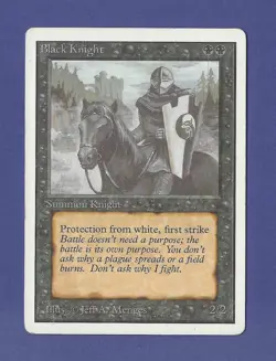 1993 Magic the Gathering - Black Knight - Unlimited MTG - Image 1