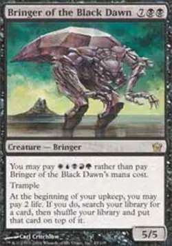 MTG Bringer of the Black Dawn, Fifth Dawn, Heavily Played, English - Image 1
