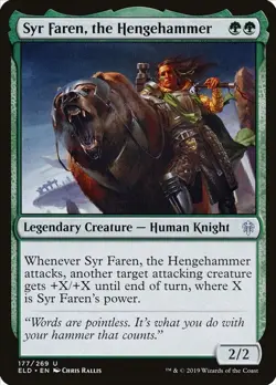 NM - Syr Faren, the Hengehammer [ELD - 177] Throne of Eldraine - Image 1
