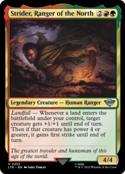 NM Foil - Strider, Ranger of the North [LTR - 232] Universes Beyond: The Lord... - Image 1