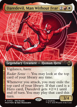 Daredevil, Man Without Fear (FOIL) x1 - MTG Marvel Super Heroes MSH #432 - Image 1