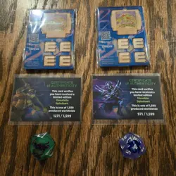 MTG x TMNT Serialized Spindown D20 Dice Pair Donatello & Shredder /1599 Sirius - Image 1