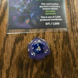 MTG x TMNT Serialized Spindown D20 Dice Pair Donatello & Shredder /1599 Sirius - Image 2