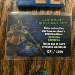 MTG x TMNT Serialized Spindown D20 Dice Pair Donatello & Shredder /1599 Sirius - Image 4