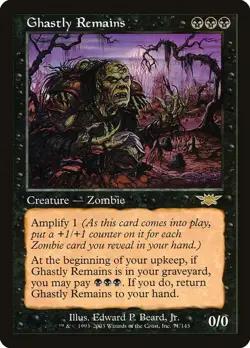 Ghastly Remains 71 Rare Legions Magic: The Gathering Near Mint - Image 1