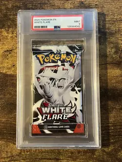 Pokemon Scarlet&Violet White Flare SEALED Booster Pack PSA 9 MINT - Image 1