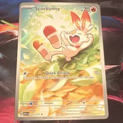 Pokemon TCG Scorbunny 225/217 Ascended Heroes Illustration Rare Near Mint - Image 1
