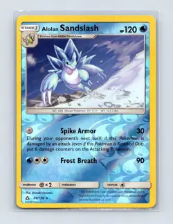 Alolan Sandslash 29/156 Rare Ultra Prism Pokemon Reverse Holo Lightly Played - Image 1