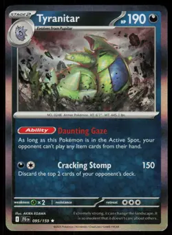Tyranitar 095/159 Rare Journey Together Pokemon Holo Near Mint - Image 1