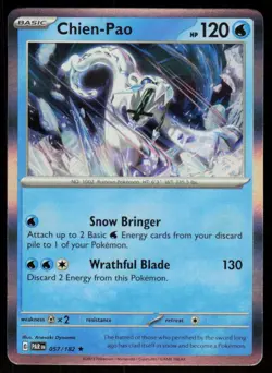 Chien-Pao 057/182 Rare Paradox Rift Pokemon Holo Near Mint - Image 1