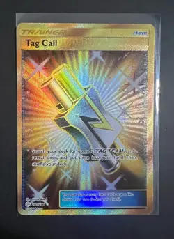 Tag Call 270/236 Secret Rare Cosmic Eclipse Sun & Moon Pokemon TCG NM/M - Image 1