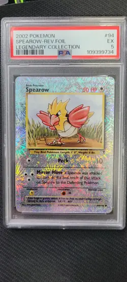 Vintage Pokemon TCG 2002 Spearow Legendary Collection Reverse Holo Card 94/110 - Image 1