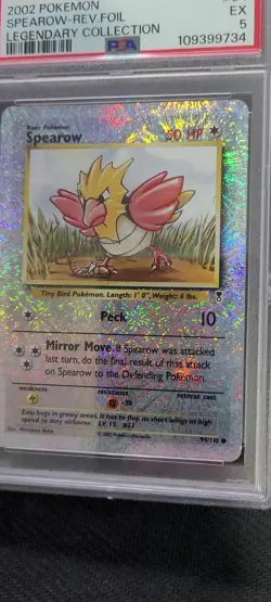 Vintage Pokemon TCG 2002 Spearow Legendary Collection Reverse Holo Card 94/110 - Image 2