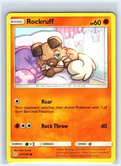 Rockruff 123/236 Common Cosmic Eclipse Pokemon Near Mint - Image 1