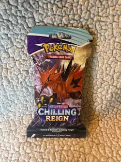 Pokemon TCG: Sword & Shield - Chilling Reign Sleeved Booster Pack Zapdos Art 820650828478 - Image 1