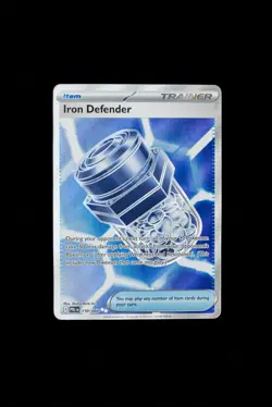 Iron Defender 110/084 Ultra Rare Pitch Black Pokemon Holo Near Mint - Image 1