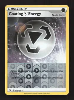 Coating Metal Energy 163/185 Uncommon Vivid Voltage Pokemon Reverse Holo NM - Image 1