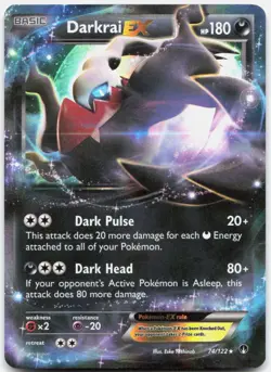 Darkrai EX 74/122 Holo EX Rare BREAKpoint Pokemon Lightly Played - Image 1